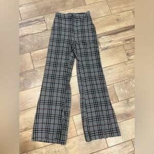 Plaid Wide-Leg Pants